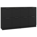 Sideboards 2 pcs Black 60x30x70 cm Engineered Wood 3115805