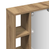Mirror Cabinet with LED Artisan Oak 76x15x55 cm Engineered Wood 857002