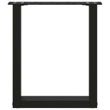 Coffee Table Legs U-Shaped 2 pcs Black 38x cm Steel 4013152