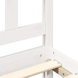 Bed Frame without Mattress White Small Double Solid Wood Pine 3191942