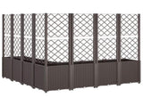 Garden Planter with Trellis Brown 160x160x140 cm PP 367885