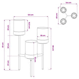 Flower Stand White 54 x 49 x 81 cm PP and Steel 42033402