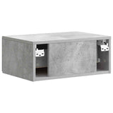 Wall-Mounted Bedside Cabinet with Drawer 2 pcs Concrete Grey 899132