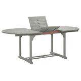 Garden Dining Set Grey wash Solid acacia wood Large Foldable 3057907