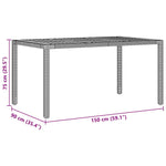Garden Dining Set 5 pcs Black Poly rattan 3334903