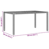 Garden Dining Set 5 pcs Beige Poly rattan 3334919