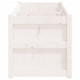 Garden Planter White 150x50x50 cm Solid Wood Pine 837485