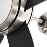 Ceiling Fan with Light and Remote Control 130 cm Black 42035658