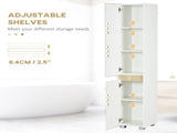 Tall Bathroom Cabinet with Adjustable Shelves, 5-Tier Modern Freestanding Tallboy with Storage T3398P330391