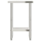 Kitchen Work Table 55x55x85 cm Stainless Steel 376453