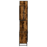 3 Piece Bathroom Furniture Set Smoked Oak Engineered Wood 3301087