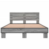 Bed Frame without Mattress Grey Sonoma 135x190 cm Double 3280165