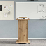 Podium with Drawer Artisan Oak 55 x 55 x 107 cm Engineered Wood 862298