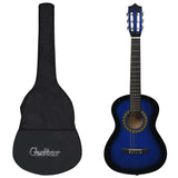 ZNTS Classical Guitar for Beginner and Kid with Bag Blue 1/2 34" 3055603