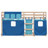 Bunk Bed without Mattress Blue 90x190 cm Solid Wood Pine 3283938