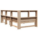 Bookcase Bed without Mattress 75x190 cm Solid Wood Pine 3324341