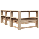 Bookcase Bed without Mattress 75x190 cm Solid Wood Pine 3324341