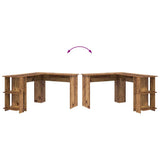 Corner Desk Old Wood 140 x 113.5 x 75 cm Engineered Wood 869560
