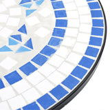 Mosaic Bistro Table Blue and White 50x70 cm Ceramic 4003399