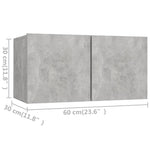 ZNTS 4 Piece TV Cabinet Set Concrete Grey Engineered Wood 3079097