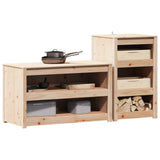 Outdoor Kitchen Cabinet MEPPEL 2 pcs Natural Douglas 3443793