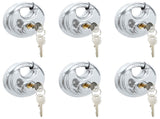 Discus Locks with Keys Silver Stainless Steel 42020754