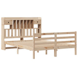 Bookcase Bed without Mattress 150x200 cm King Size Solid Wood Pine 3321940