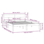 Bed Frame without Mattress White Solid Wood Small Double 810118