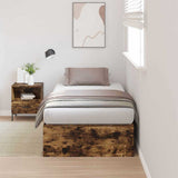Storage Bed Frame Smoked Oak 80 x 200 cm Engineered Wood 3335337