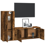 2 Piece TV Cabinet Set Smoked Oak Engineered Wood 3188739