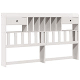 Bookcase Bed without Mattress White 180x200 cm Super King Solid Wood Pine 3323969