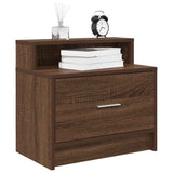 ZNTS Bedside Cabinets with Drawer 2 pcs Brown Oak 51x31x47 cm 858681