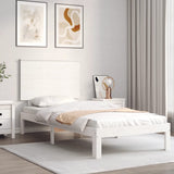 Bed Frame without Mattress White 100x200 cm Solid Wood Pine 3193652