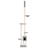 Floor to Ceiling Cat Tree Light Grey 258.5-284.5 cm 171718