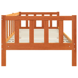 Bed Frame with Headboard Wax Brown 90 x 190 cm Solid Pine Wood 863890