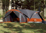 Family Tent Tipi 8-Person Grey and Orange Waterproof 94739