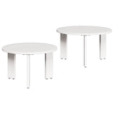 Coffee Table 2 pcs White Solid Pine wood 873560