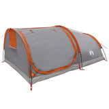 Hiking Tent Water-Resistant 1-Person Grey and Orange 42042232