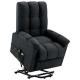 Stand-up Massage Recliner Dark Grey Fabric 321784