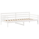 Day Bed with Roof without Mattress White 80x200 cm Solid Wood 3282201