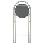 ZNTS 3 Piece Bar Set with Shelves Wood and Steel Black 284400