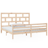 3101303 Bed Frame without Mattress Solid Wood 200x200 cm