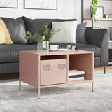 ZNTS Coffee Table Pink 68.5x50x43.5 cm Cold-rolled Steel 851281