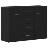 Sideboard Black Oak 88x30x64 cm Engineered Wood 862446