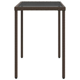 5 Piece Garden Dining Set with Cushions Brown Poly Rattan 365082