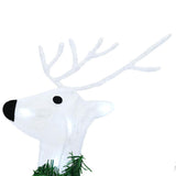 LED Reindeers 7 pcs White Fabric 3385892