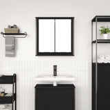 Bathroom Wall Cabinet with Mirror Black Oak 60x21x60 cm 861897