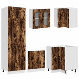 14 Piece Kitchen Cabinet Set "Kalmar" Smoked Oak Engineered Wood 3314976