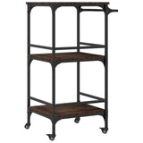 Kitchen Trolley Brown Oak 60.5x50x105 cm Engineered Wood 842340