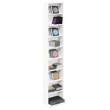 CD Cabinet White 33 x 23.5 x 175 cm Engineered Wood 8012642